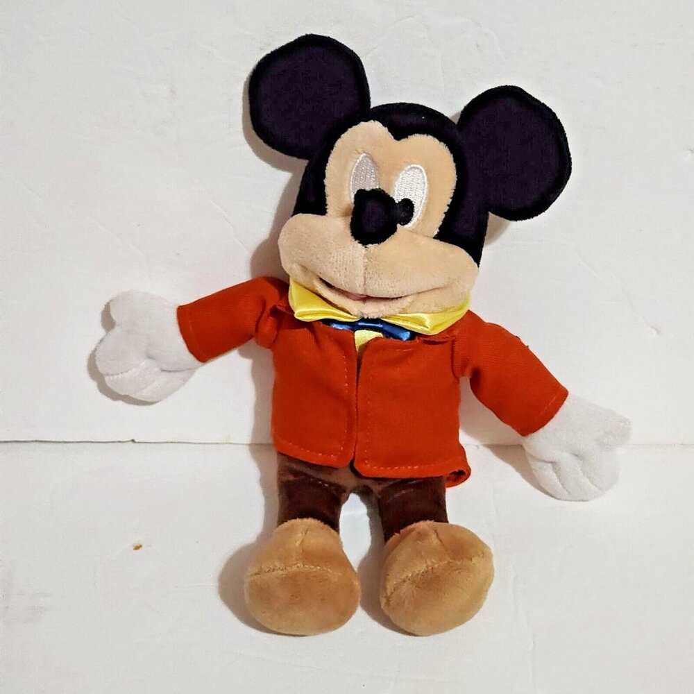 Disney Store Mickey Mouse Bob Cratchit Plush Doll A Christmas Carol 8"